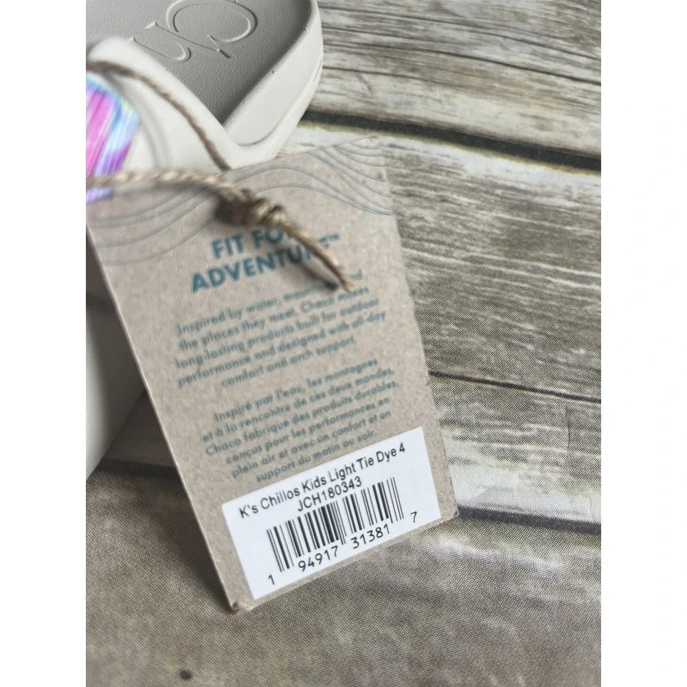 Chaco Chillos Kids Sandal Light Tie Dye Size 4M USA, 35 EUR New